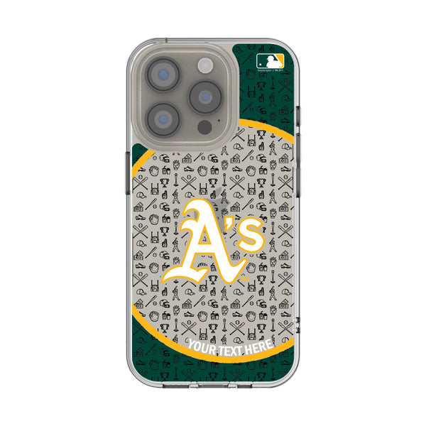Oakland Athletics Personalized Circle iPhone Clear Phone Case for Apple iPhone