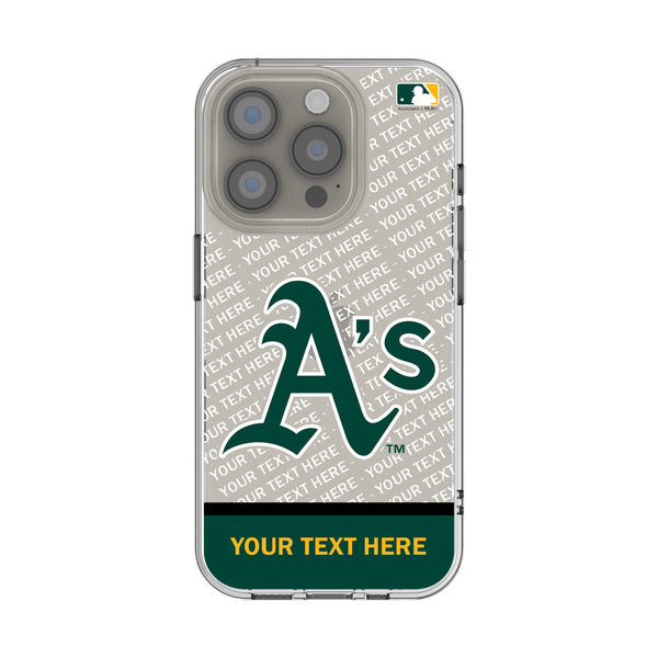 Oakland Athletics Personalized EndZone Plus iPhone Clear Phone Case for Apple iPhone