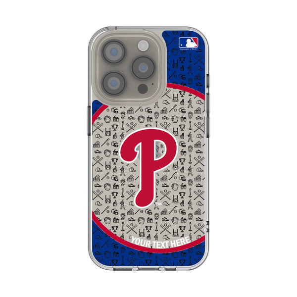 Philadelphia Phillies Personalized Circle iPhone Clear Phone Case for Apple iPhone