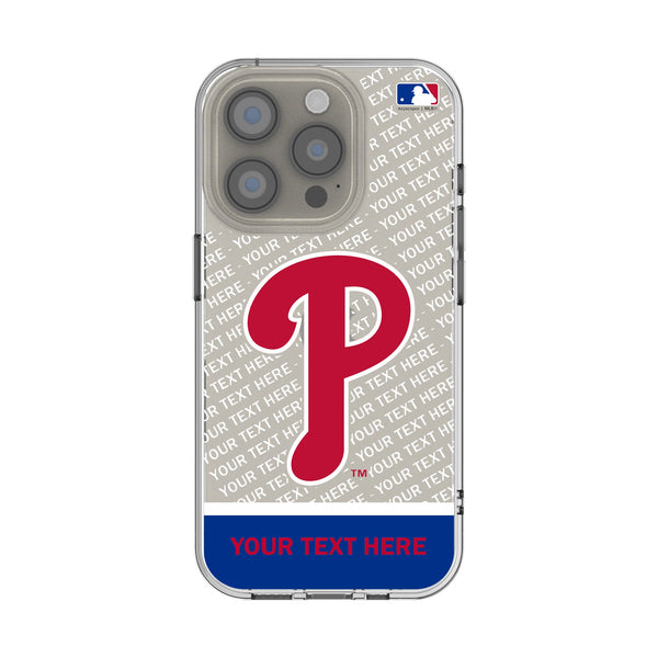Philadelphia Phillies Personalized EndZone Plus iPhone Clear Phone Case for Apple iPhone