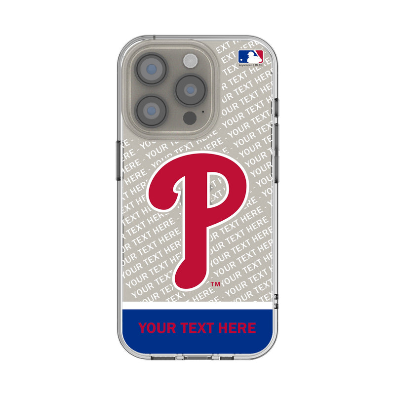 Philadelphia Phillies Personalized EndZone Plus iPhone Clear Phone Case for Apple iPhone