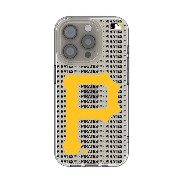 Pittsburgh Pirates Text Backdrop iPhone Clear Phone Case for Apple iPhone