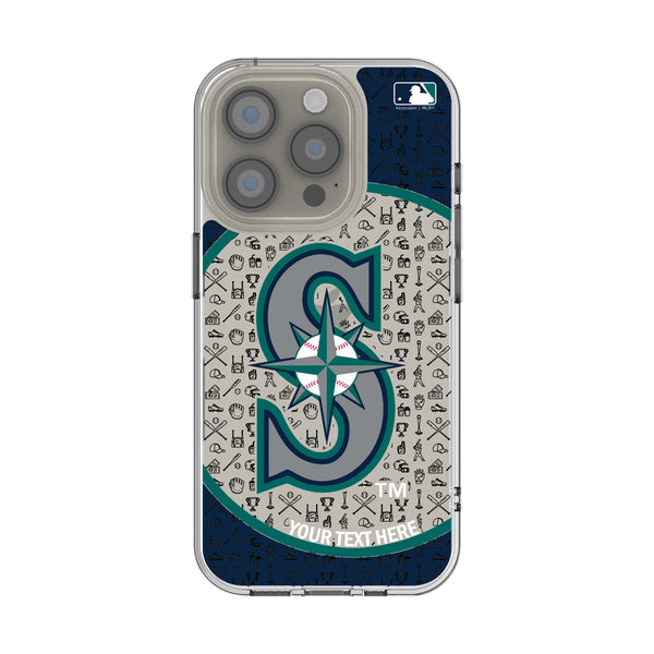 Seattle Mariners Personalized Circle iPhone Clear Phone Case for Apple iPhone
