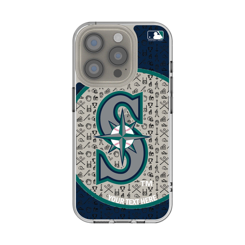 Seattle Mariners Personalized Circle iPhone Clear Phone Case for Apple iPhone