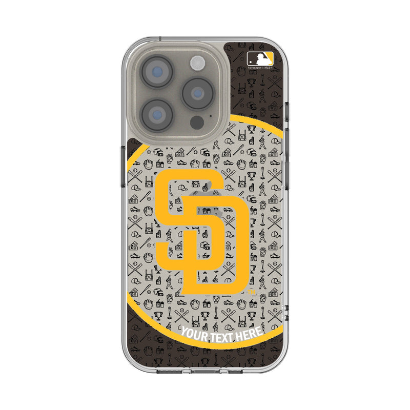 San Diego Padres Personalized Circle iPhone Clear Phone Case for Apple iPhone