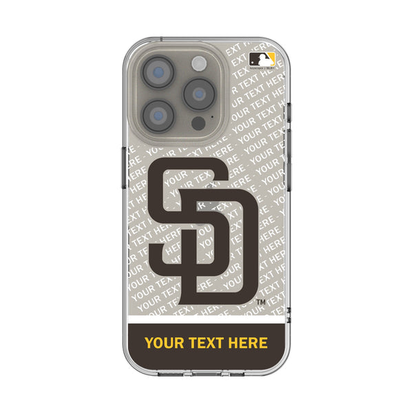 San Diego Padres Personalized EndZone Plus iPhone Clear Phone Case for Apple iPhone