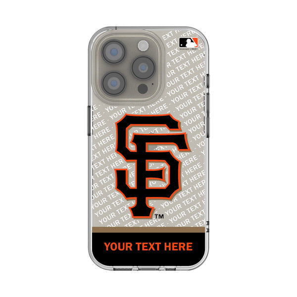 San Francisco Giants Personalized EndZone Plus iPhone Clear Phone Case for Apple iPhone