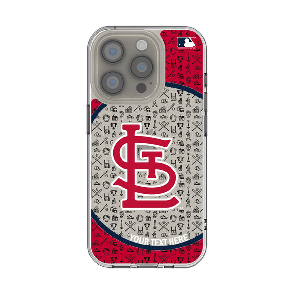 St Louis Cardinals Personalized Circle iPhone Clear Phone Case for Apple iPhone