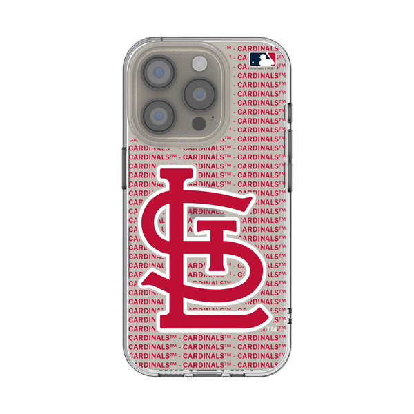 St Louis Cardinals Text Backdrop iPhone Clear Phone Case for Apple iPhone
