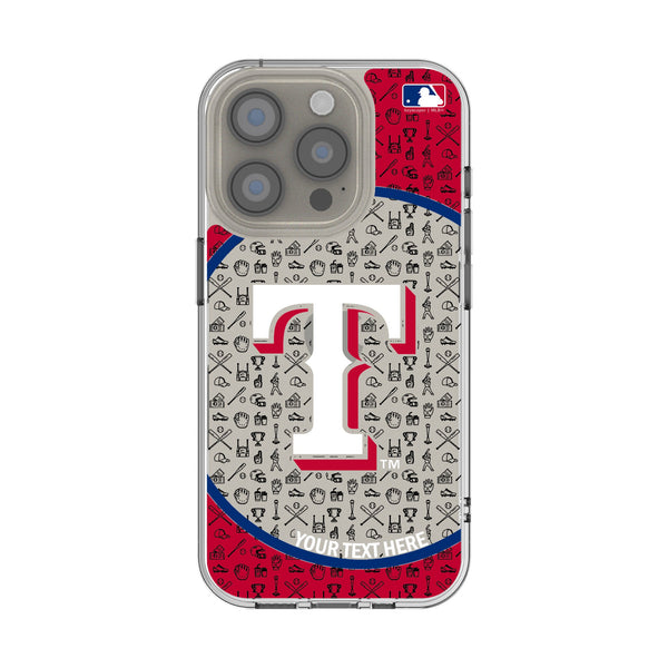 Texas Rangers Personalized Circle iPhone Clear Phone Case for Apple iPhone
