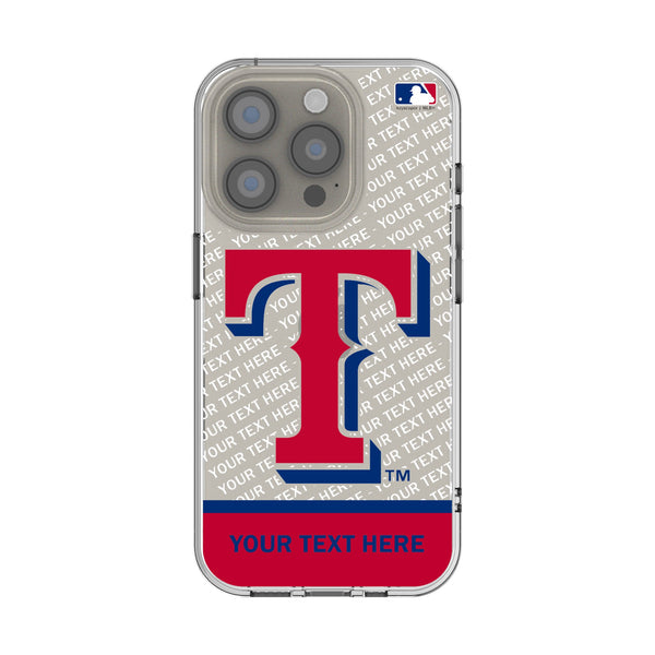 Texas Rangers Personalized EndZone Plus iPhone Clear Phone Case for Apple iPhone