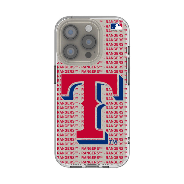 Texas Rangers Text Backdrop iPhone Clear Phone Case for Apple iPhone