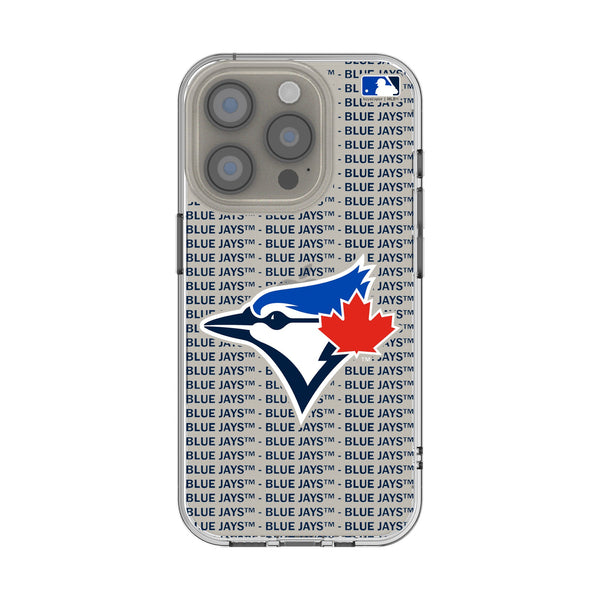 Toronto Blue Jays Text Backdrop iPhone Clear Phone Case for Apple iPhone