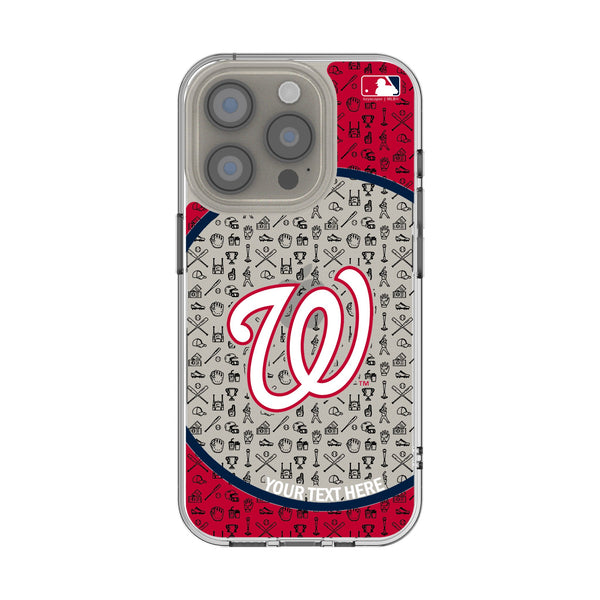 Washington Nationals Personalized Circle iPhone Clear Phone Case for Apple iPhone