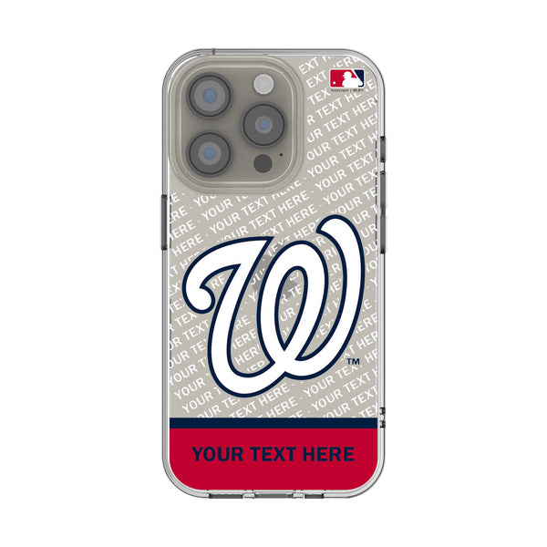 Washington Nationals Personalized EndZone Plus iPhone Clear Phone Case for Apple iPhone