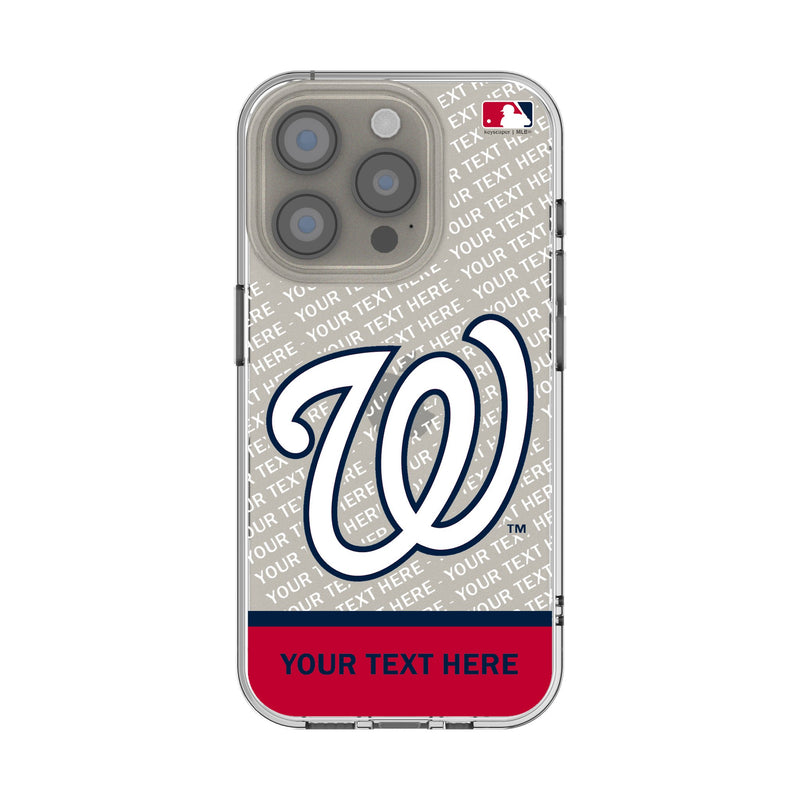 Washington Nationals Personalized EndZone Plus iPhone Clear Phone Case for Apple iPhone