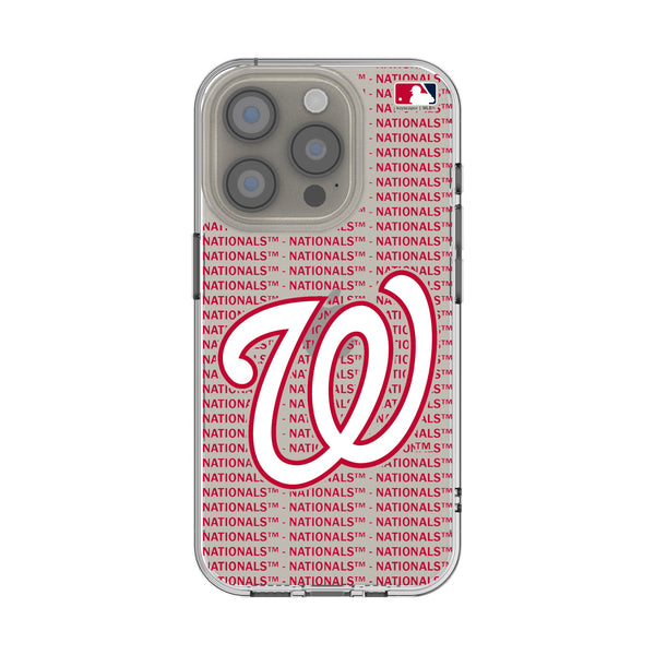 Washington Nationals Text Backdrop iPhone Clear Phone Case for Apple iPhone