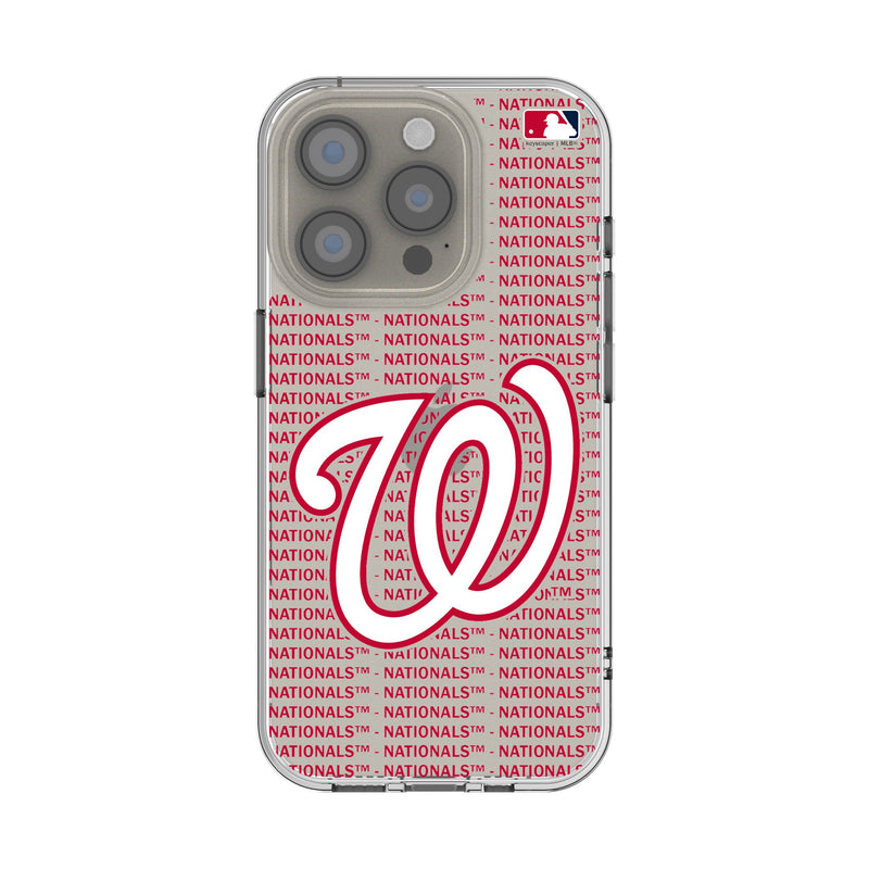 Washington Nationals Text Backdrop iPhone Clear Phone Case for Apple iPhone