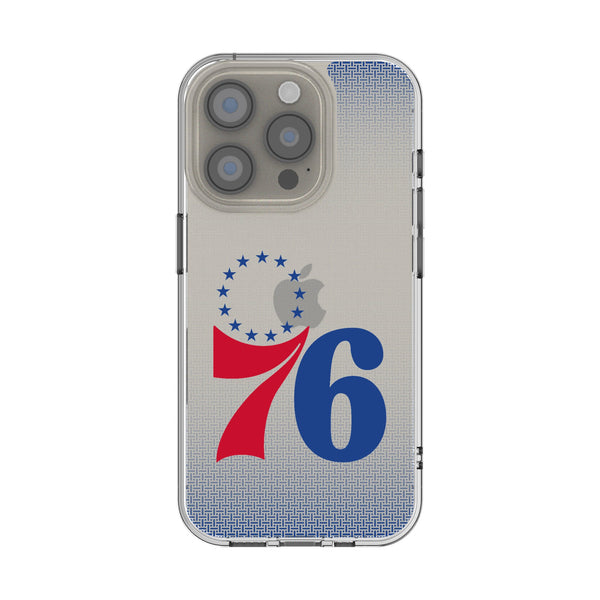 Philadelphia 76ers Linen iPhone Clear Phone Case for Apple iPhone