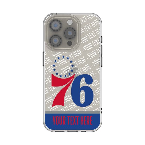 Philadelphia 76ers Personalized EndZone Plus iPhone Clear Phone Case for Apple iPhone