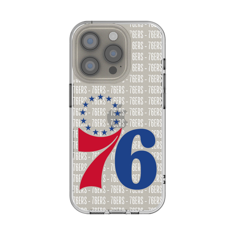 Philadelphia 76ers Text Backdrop iPhone Clear Phone Case for Apple iPhone