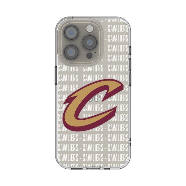 Cleveland Cavaliers Text Backdrop iPhone Clear Phone Case for Apple iPhone