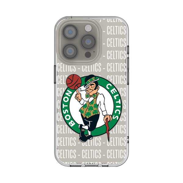 Boston Celtics Text Backdrop iPhone Clear Phone Case for Apple iPhone