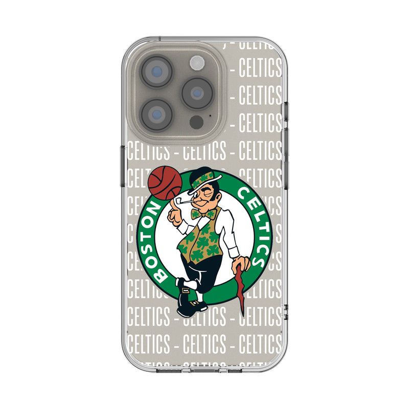 Boston Celtics Text Backdrop iPhone Clear Phone Case for Apple iPhone