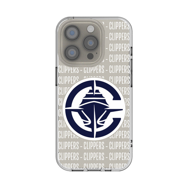 Los Angeles Clippers Text Backdrop iPhone Clear Phone Case for Apple iPhone
