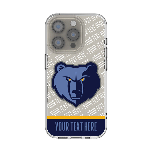 Memphis Grizzlies Personalized EndZone Plus iPhone Clear Phone Case for Apple iPhone