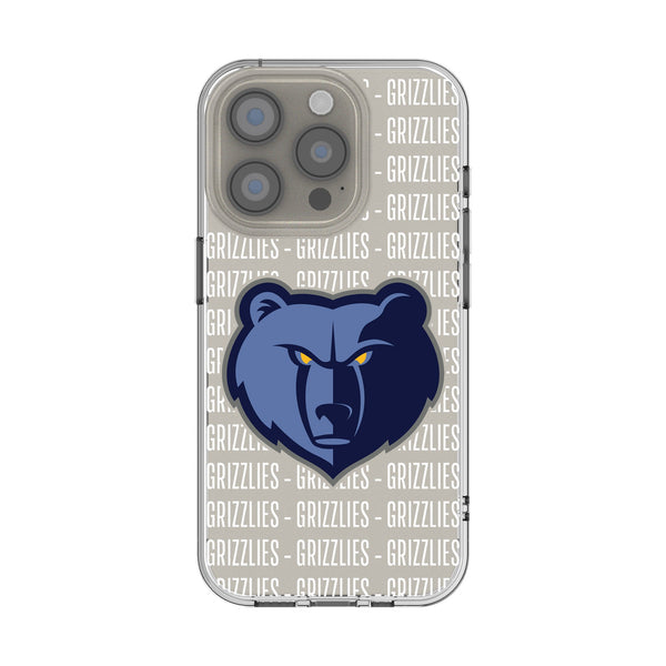 Memphis Grizzlies Text Backdrop iPhone Clear Phone Case for Apple iPhone