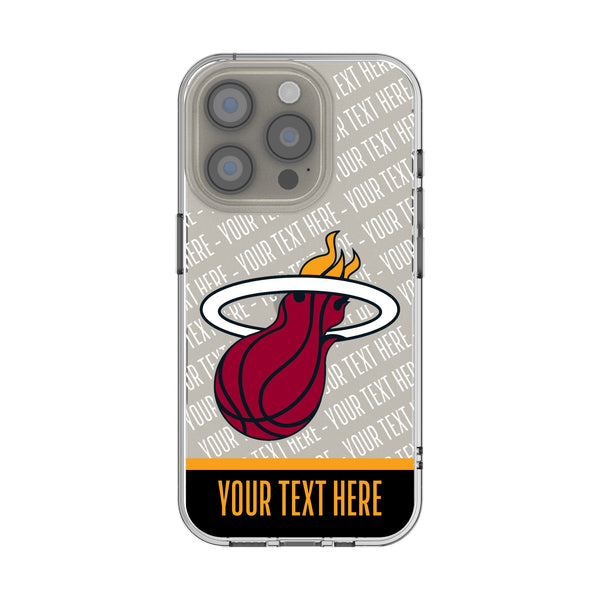 Miami Heat Personalized EndZone Plus iPhone Clear Phone Case for Apple iPhone