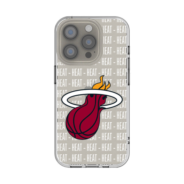 Miami Heat Text Backdrop iPhone Clear Phone Case for Apple iPhone