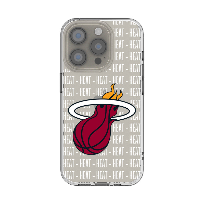 Miami Heat Text Backdrop iPhone Clear Phone Case for Apple iPhone