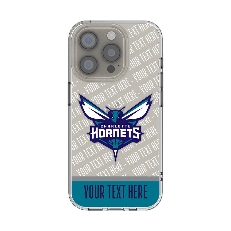 Charlotte Hornets Personalized EndZone Plus iPhone Clear Phone Case for Apple iPhone