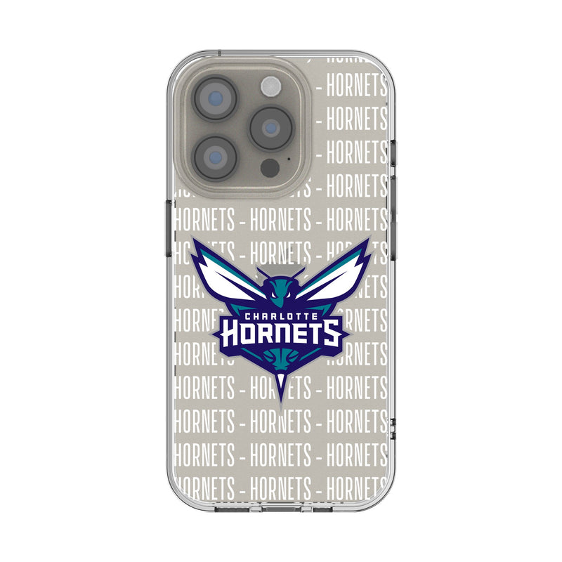 Charlotte Hornets Text Backdrop iPhone Clear Phone Case for Apple iPhone