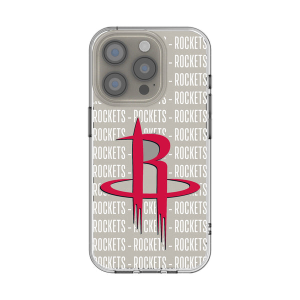Houston Rockets Text Backdrop iPhone Clear Phone Case for Apple iPhone