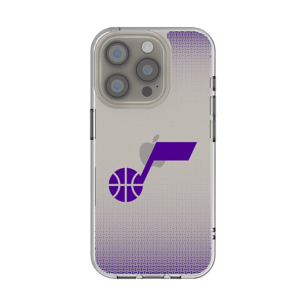 Utah Jazz Linen iPhone Clear Phone Case for Apple iPhone