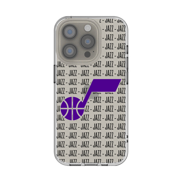 Utah Jazz Text Backdrop iPhone Clear Phone Case for Apple iPhone
