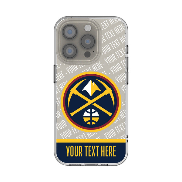 Denver Nuggets Personalized EndZone Plus iPhone Clear Phone Case for Apple iPhone
