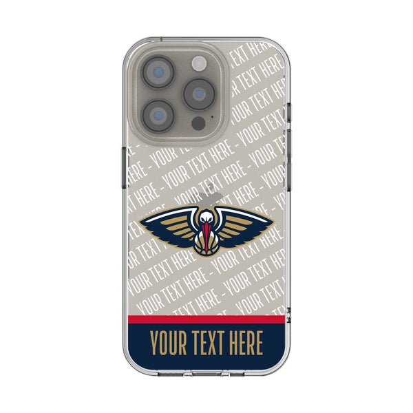 New Orleans Pelicans Personalized EndZone Plus iPhone Clear Phone Case for Apple iPhone
