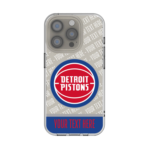 Detroit Pistons Personalized EndZone Plus iPhone Clear Phone Case for Apple iPhone
