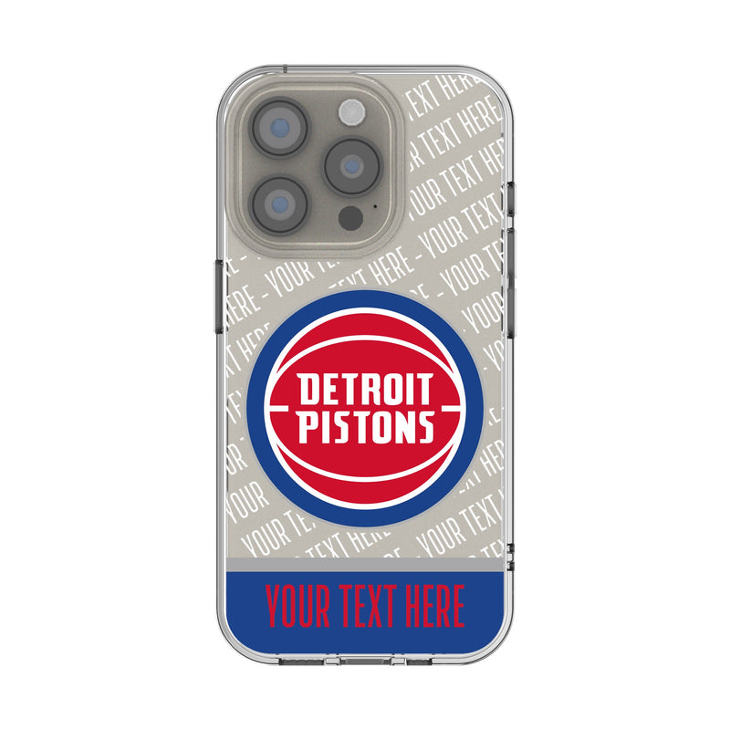 Detroit Pistons Personalized EndZone Plus iPhone Clear Phone Case for Apple iPhone
