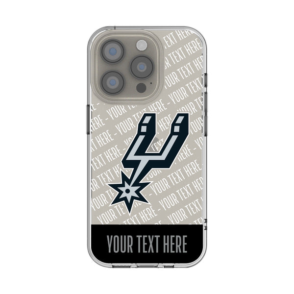 San Antonio Spurs Personalized EndZone Plus iPhone Clear Phone Case for Apple iPhone