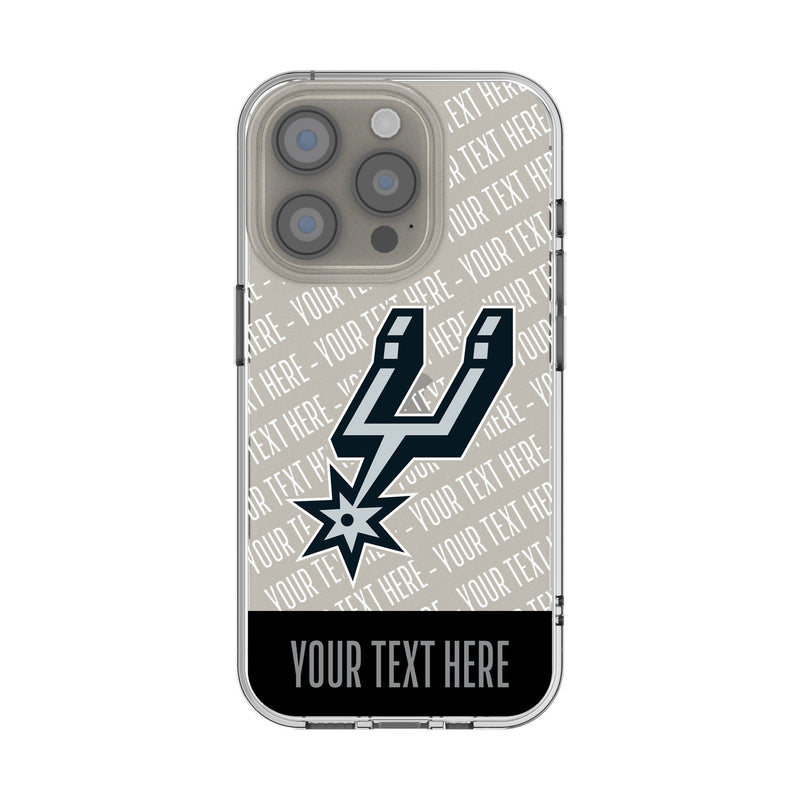 San Antonio Spurs Personalized EndZone Plus iPhone Clear Phone Case for Apple iPhone