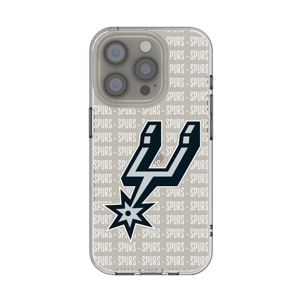 San Antonio Spurs Text Backdrop iPhone Clear Phone Case for Apple iPhone