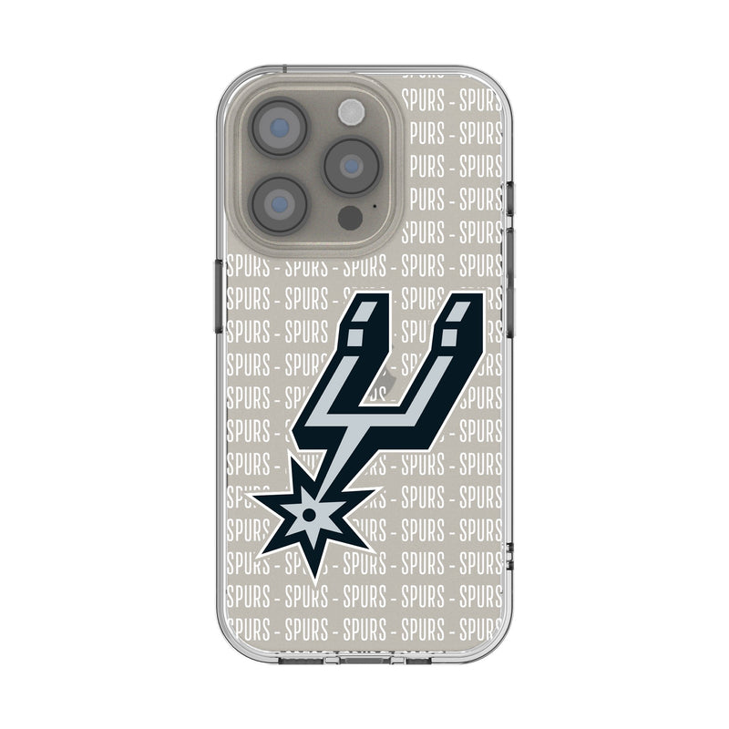 San Antonio Spurs Text Backdrop iPhone Clear Phone Case for Apple iPhone