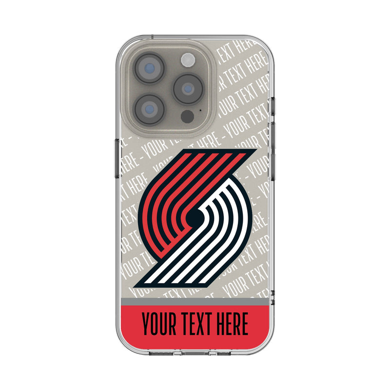Portland Trail Blazers Personalized EndZone Plus iPhone Clear Phone Case for Apple iPhone