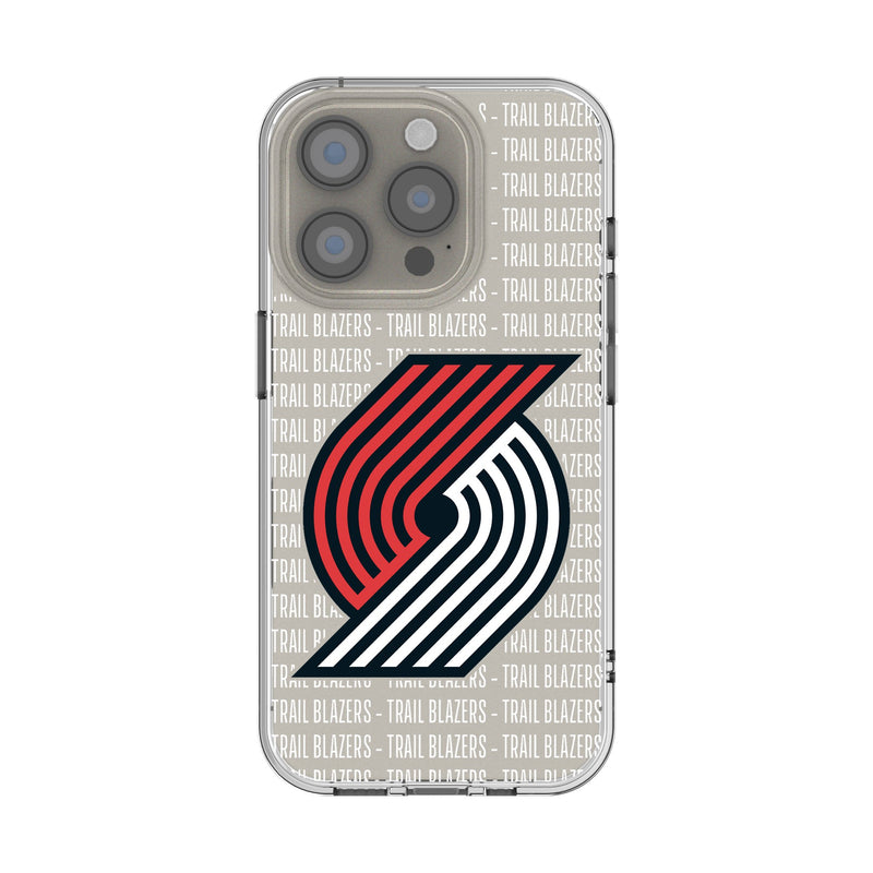 Portland Trail Blazers Text Backdrop iPhone Clear Phone Case for Apple iPhone