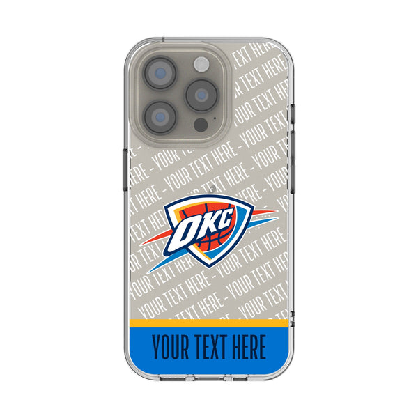Oklahoma City Thunder Personalized EndZone Plus iPhone Clear Phone Case for Apple iPhone